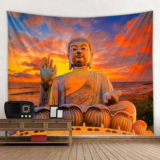 Meditation Seven Chakra Tapestry Buddha Wall Decoration | 4